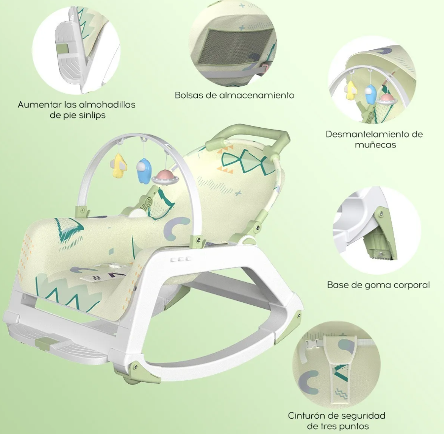 SILLA MECEDORA BEBES 5 EN 1 PREMIUM envió gratis,
