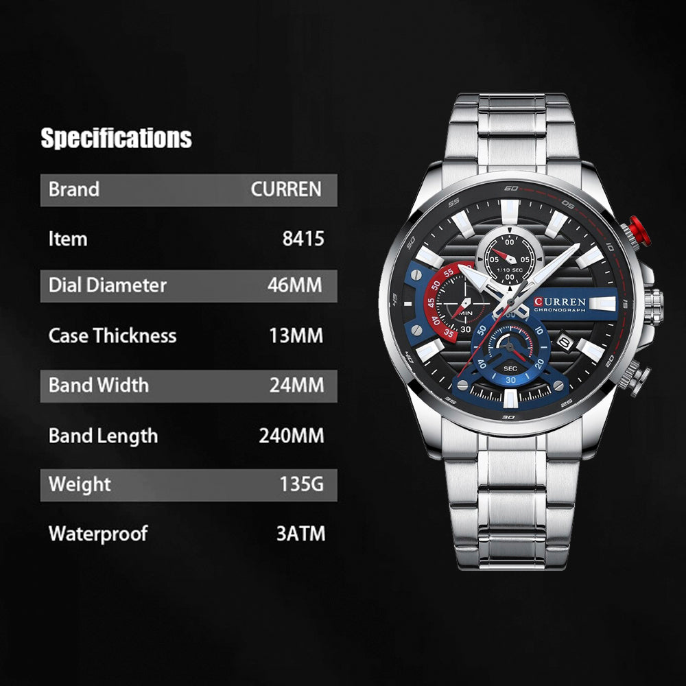 Reloj Original Curren 8395 Plateado envio gratis, pagas al recibir en todo el pais