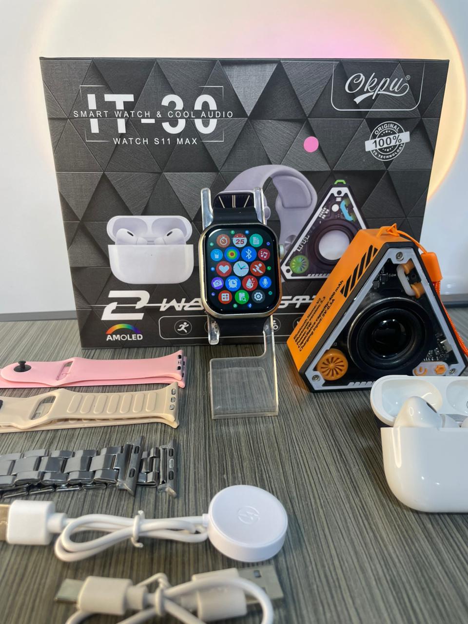 OFERTA SUPER COMBO SMART WATCH,AIRPODS PARLANTE envió gratis ,pagas al recibir en todo el país dr25/6