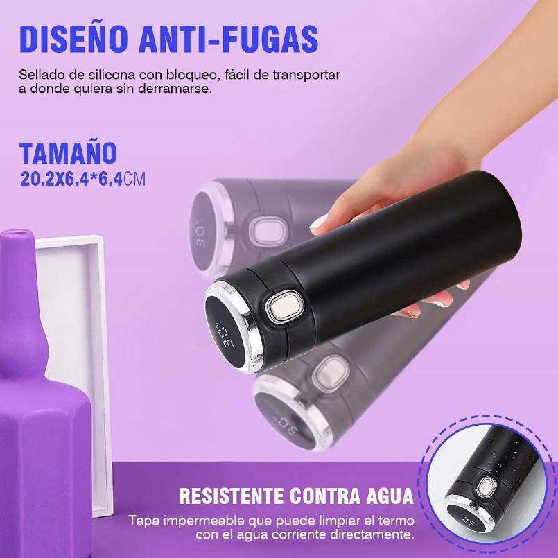Termo Digital Inteligente De Acero Inoxidable - ENVÍO GRATIS