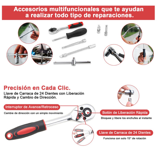 Juego herramientas 46pcs Ratchet estuche ENVIO GRATIS