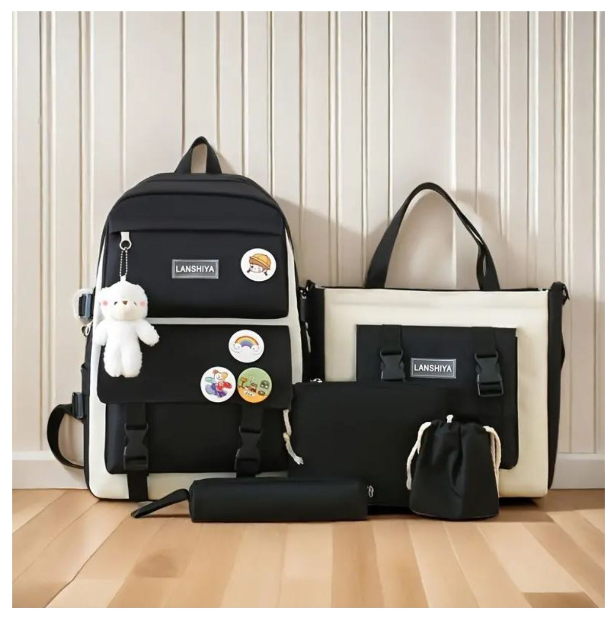 Maleta Coreana Kawaii 5 en 1 Escolar  envió gratis